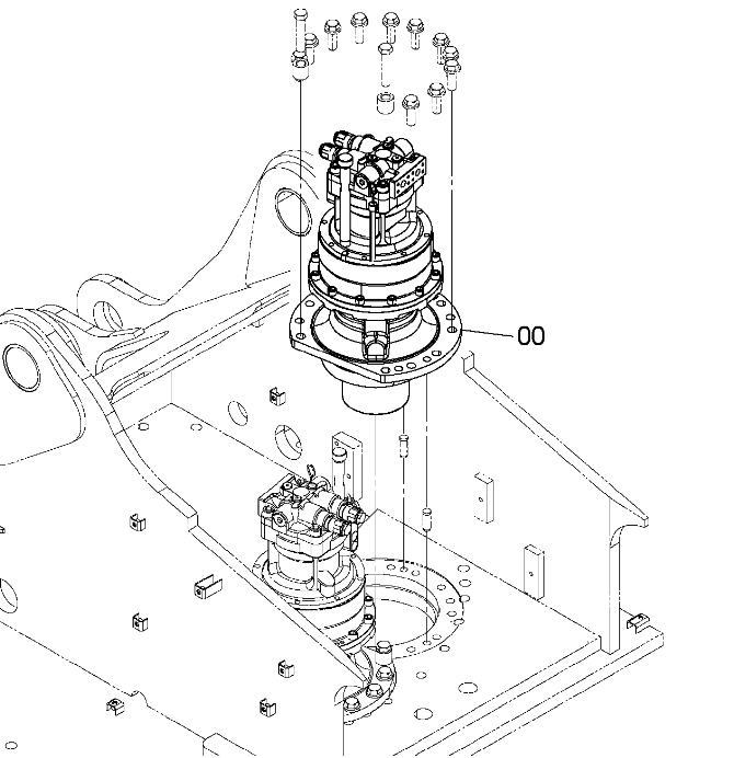 Hitachi ZX470LC-5G svingenhet YB60000927 9301098